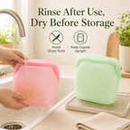 5 Pack Reusable Silicone Food Storage Bags Leakproof Freezer Safe