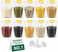 10 Pcs Grain Storage Bags with Handle, Stand‑Up Dry Food Pouches