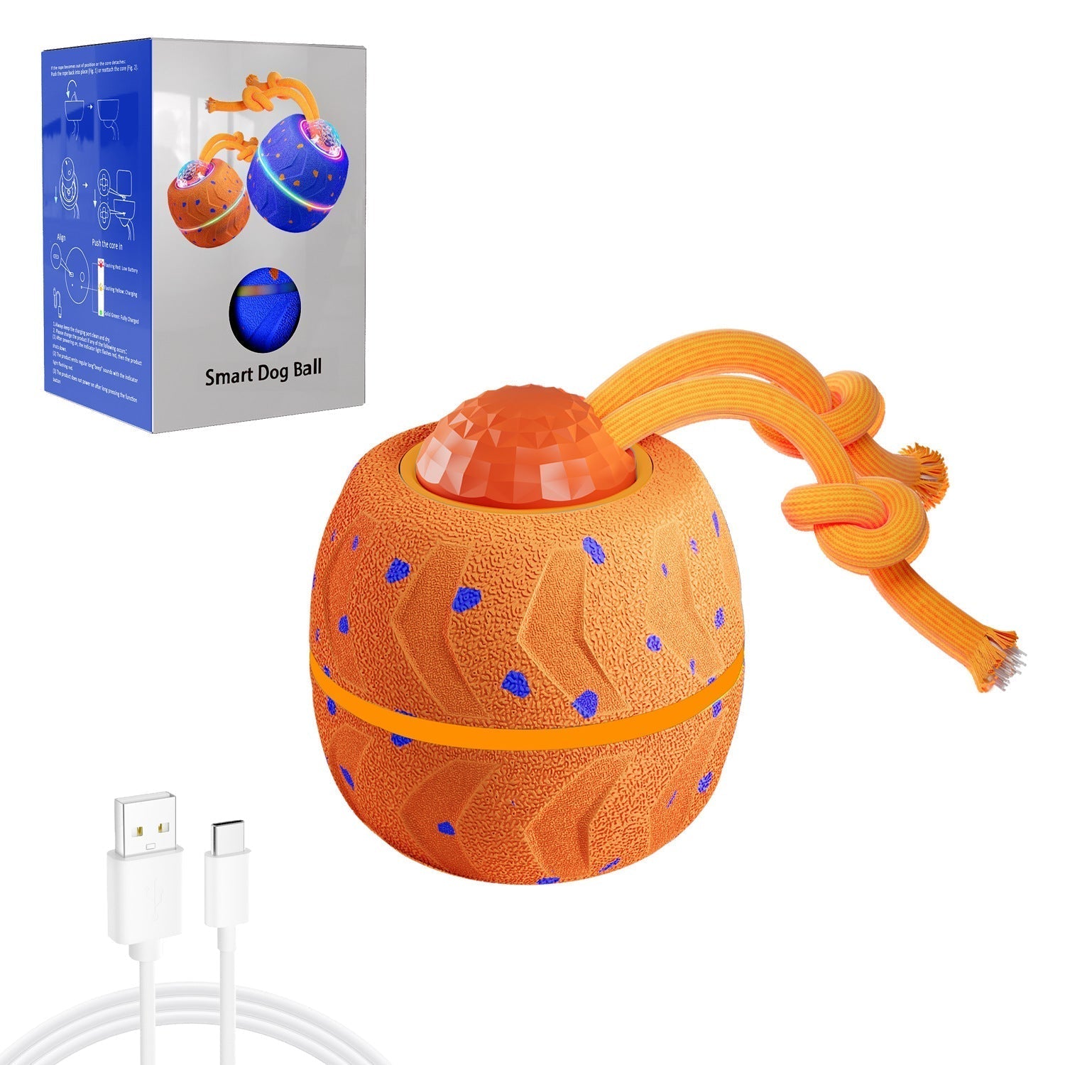 Smart Interactive Dog Ball Automatic Rolling Bouncing Pet Toy